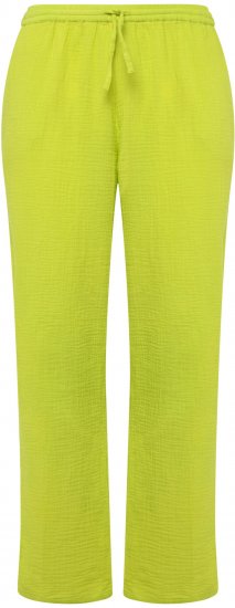 Ulla Popken Muslin Pull On Pants Green - Jeans & Broeken in Grote Maten – Plus Size - 
