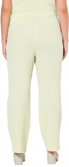 Ulla Popken Muslin Pull On Pants Green - Jeans & Broeken in Grote Maten – Plus Size - 