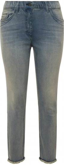Ulla Popken Fringed Hem Sarah Jeans Blue - Jeans & Broeken in Grote Maten – Plus Size - 