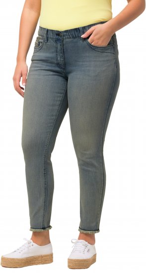 Ulla Popken Fringed Hem Sarah Jeans Blue - Jeans & Broeken in Grote Maten – Plus Size - 