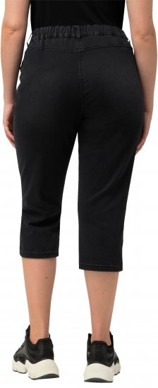 Ulla Popken Sienna Stretch Denim Capris Black - Jeans & Broeken in Grote Maten – Plus Size - 