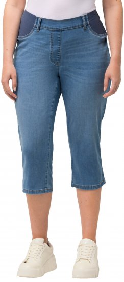 Ulla Popken Sienna Stretch Denim Capris Blue - Jeans & Broeken in Grote Maten – Plus Size - 