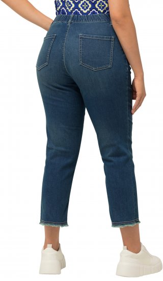 Ulla Popken Cropped Narrow Leg Jeans Blue Denim - Jeans & Broeken in Grote Maten – Plus Size - 