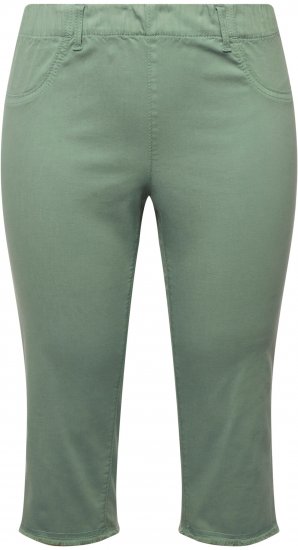 Ulla Popken Stretch Fit Raw Hem Moss Green - Jeans & Broeken in Grote Maten – Plus Size - 