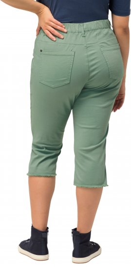 Ulla Popken Stretch Fit Raw Hem Moss Green - Jeans & Broeken in Grote Maten – Plus Size - 