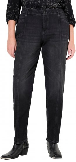 Ulla Popken Decorative Seam Boyfriend Jeans Dark Teal - Jeans & Broeken in Grote Maten – Plus Size - 