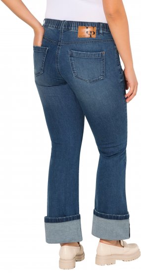 Ulla Popken Wide Cuff Stretch Fit Jeans Blue Denim - Jeans & Broeken in Grote Maten – Plus Size - 
