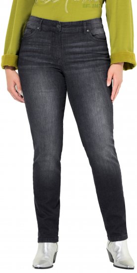 Ulla Popken Rhinestone Detail Stretch Fit Jeans Black - Jeans & Broeken in Grote Maten – Plus Size - 