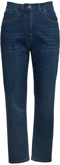 Ulla Popken Rivet Detail Mom Jeans Blue - Jeans & Broeken in Grote Maten – Plus Size - 