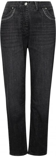 Ulla Popken Rivet Detail Mom Jeans Denim Blue - Jeans & Broeken in Grote Maten – Plus Size - 