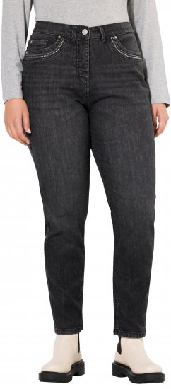 Ulla Popken Rivet Detail Mom Jeans Denim Blue - Jeans & Broeken in Grote Maten – Plus Size - 