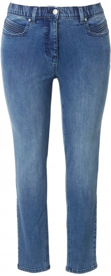 Ulla Popken Decorative Pocket Slim Stretch Jeans Blue Denim - Jeans & Broeken in Grote Maten – Plus Size - 