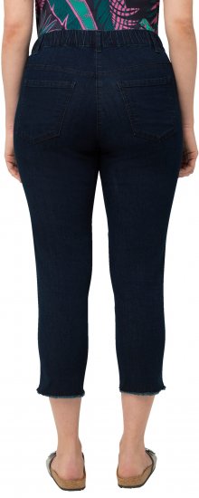 Ulla Popken Cropped Raw Hem Jeggings Denim Blue - Jeans & Broeken in Grote Maten – Plus Size - 