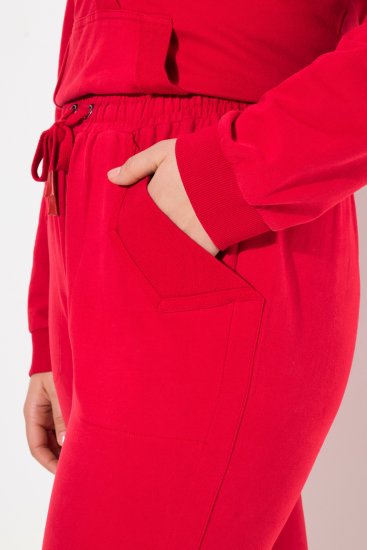 Ulla Popken Elastic Waist Sweatpants Red - Jeans & Broeken in Grote Maten – Plus Size - 