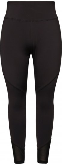Ulla Popken Mesh Panel Leggings Black - Jeans & Broeken in Grote Maten – Plus Size - 