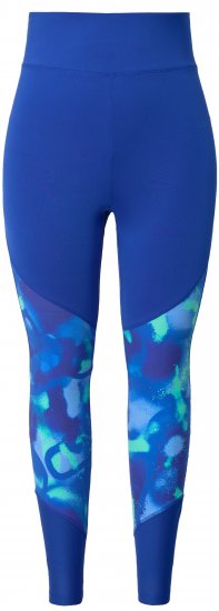 Ulla Popken Quick Dry Abstract Print Leggings Blue - Jeans & Broeken in Grote Maten – Plus Size - 