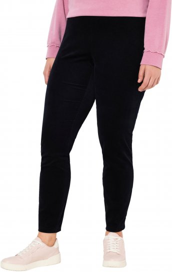 Ulla Popken Corduroy Leggings Navy - Jeans & Broeken in Grote Maten – Plus Size - 