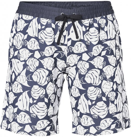 Ulla Popken Angelfish Mesh Shorts Blue - Jeans & Broeken in Grote Maten – Plus Size - 