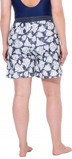 Ulla Popken Angelfish Mesh Shorts Blue - Jeans & Broeken in Grote Maten – Plus Size - 