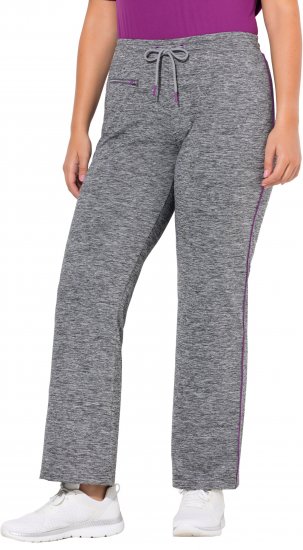 Ulla Popken Quick Drying Jogging Pants Grey - Jeans & Broeken in Grote Maten – Plus Size - 