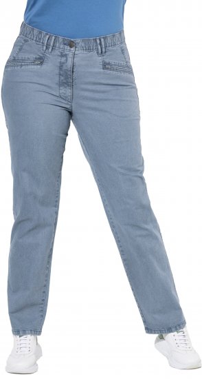 Ulla Popken Tapered Leg Mony Pants Atlantic Blue - Jeans & Broeken in Grote Maten – Plus Size - 