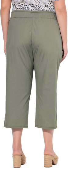Ulla Popken Stretch Fit Paper Bag Culottes Green - Jeans & Broeken in Grote Maten – Plus Size - 