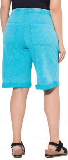 Ulla Popken Acid Wash Elastic Waist Sweatshirts Blue - Jeans & Broeken in Grote Maten – Plus Size - 