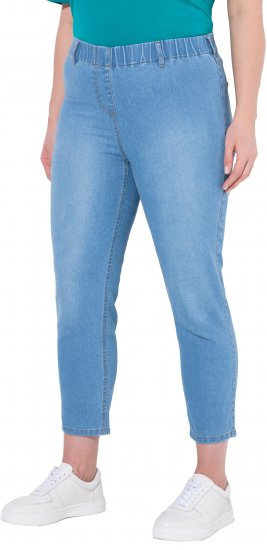Ulla Popken Cropped Jeggings Light Blue Denim - Jeans & Broeken in Grote Maten – Plus Size - 