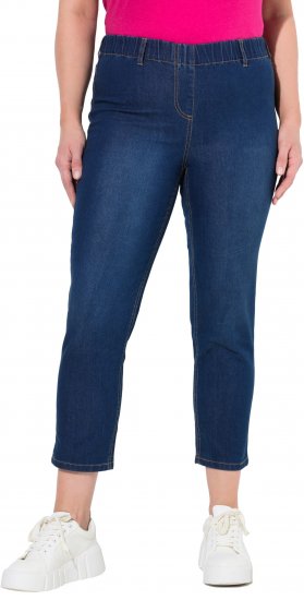 Ulla Popken Cropped Jeggings Blue Denim - Jeans & Broeken in Grote Maten – Plus Size - 