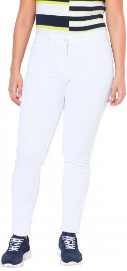 Ulla Popken White Denim Stretch Fit Jeans Snow White - Jeans & Broeken in Grote Maten – Plus Size - 