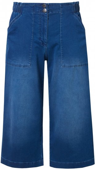 Ulla Popken Denim Culottes Blue - Jeans & Broeken in Grote Maten – Plus Size - 
