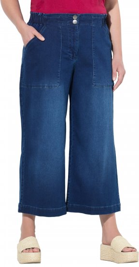 Ulla Popken Denim Culottes Denim Blue - Jeans & Broeken in Grote Maten – Plus Size - 