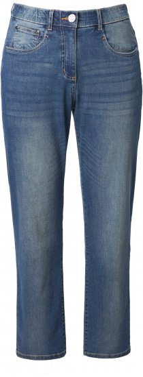 Ulla Popken Decorative Seam Stretch Fit Boyfriend Jeans Blue - Jeans & Broeken in Grote Maten – Plus Size - 