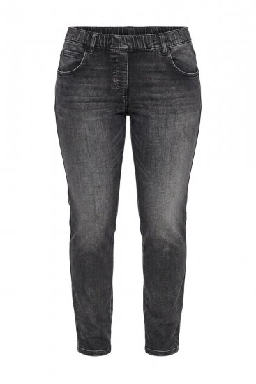 Ulla Popken Vintage Wash Jeggings Black - Broeken - Broeken voor dames in grote maten