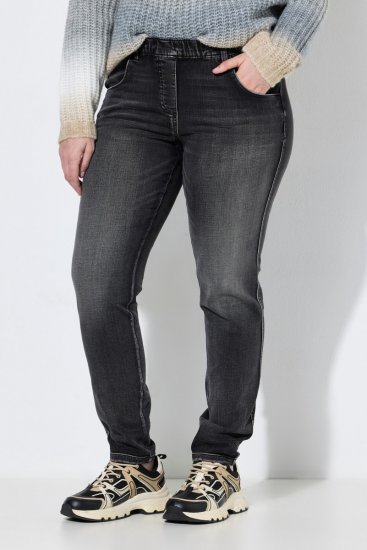 Ulla Popken Vintage Wash Jeggings Black - Broeken - Broeken voor dames in grote maten
