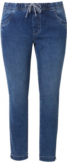 Ulla Popken Drawstring Jeggings Blue - Jeans & Broeken in Grote Maten – Plus Size - 