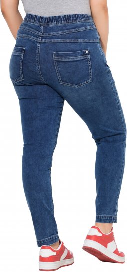 Ulla Popken Drawstring Jeggings Blue - Jeans & Broeken in Grote Maten – Plus Size - 