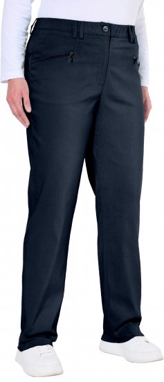 Ulla Popken Thermal Stretch Fit Mony Pants Navy - Jeans & Broeken in Grote Maten – Plus Size - 