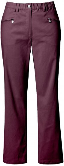 Ulla Popken Thermal Stretch Fit Mony Pants Aubergine - Jeans & Broeken in Grote Maten – Plus Size - 