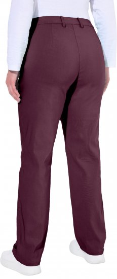 Ulla Popken Thermal Stretch Fit Mony Pants Aubergine - Jeans & Broeken in Grote Maten – Plus Size - 