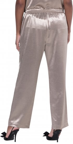 Ulla Popken Metallic Satin Elastic Waist Pants Orange - Jeans & Broeken in Grote Maten – Plus Size - 