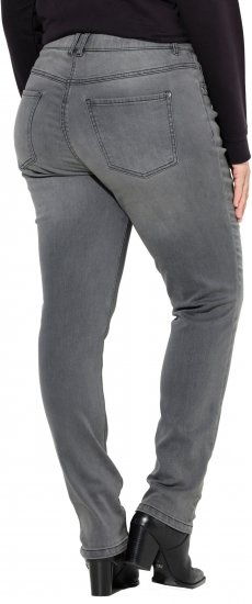 Ulla Popken Rivet Studded Stretch Fit Jeans Grey Denim - Jeans & Broeken in Grote Maten – Plus Size - 