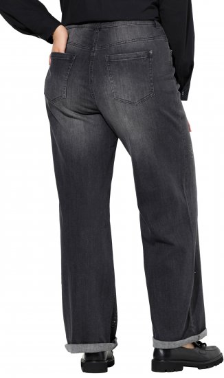 Ulla Popken Rivet Studded Stretch Fit Jeans Black - Jeans & Broeken in Grote Maten – Plus Size - 