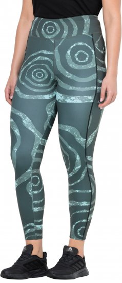 Ulla Popken Quick Drying Ripple Print Sport Leggings Black - Jeans & Broeken in Grote Maten – Plus Size - 