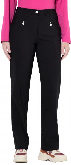 Ulla Popken Bengaline Elastic Waist Pants Black - Jeans & Broeken in Grote Maten – Plus Size - 