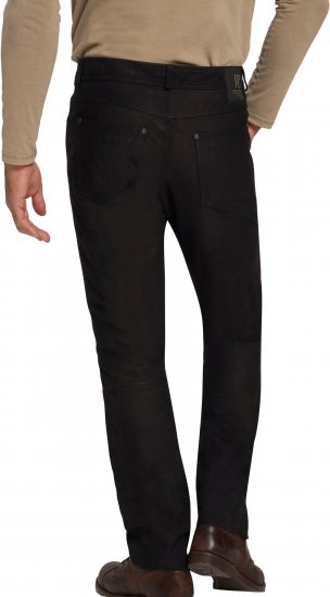 JP1880 Leather Pants Regular Fit Buffalo Nubuck Black - Jeans & broeken - Jeans & Broeken Grote Maten Heren