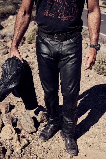 JP1880 Leather Pants Regular Fit Finest Lamb Nappa Black - Jeans & broeken - Jeans & Broeken Grote Maten Heren