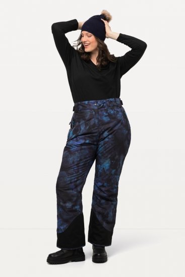 Ulla Popken Functional Ski Trousers Waterproof Velcro Closure Navy - Skikleding - 