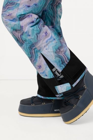 Ulla Popken Functional Ski Trousers Waterproof Shaped Knees Velcro Closure Mineral Blue - Skikleding - 