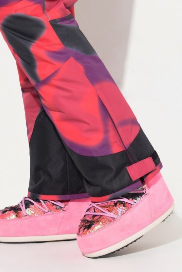 Ulla Popken Hyprar Ski Pants Waterproof Velcro Closure Shaped Knees Berry Pink - Skikleding - 